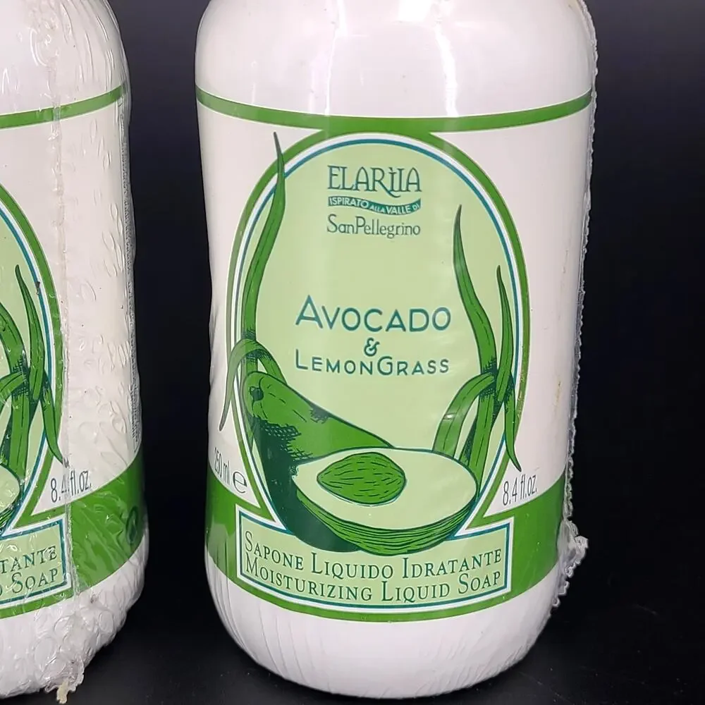 Elariia San Pellegrino Avocado & Lemongrass Moisturizing Liquid Hand Soap x 2